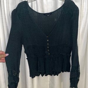 Green American Eagle Blouse